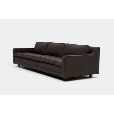 Artless 94" Square Arm Sofa With Reversible Cushions In Ash