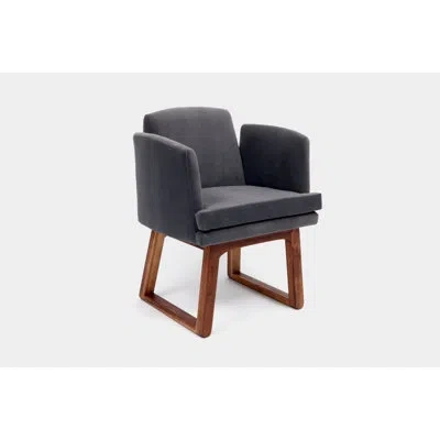 Artless Allison Sled Base Upholstered Dining Chair In Flannel