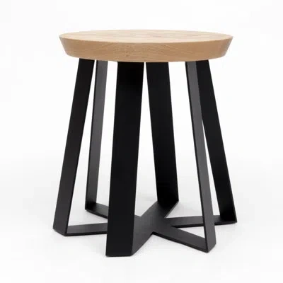 Artless Ars Accent Stool In Black,oak