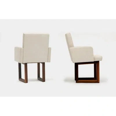 Artless C2 W Upholstered Dining Chair In Creme Linen Blend