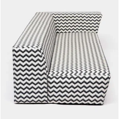 Artless Caroline Armless Sofa In Zigzag