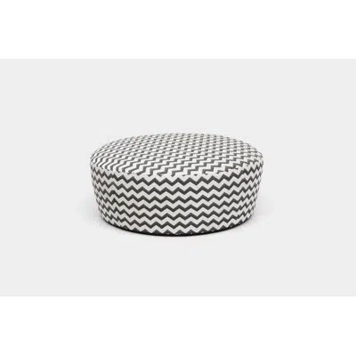 Artless Caroline Pouf In Zigzag Sunbrella®