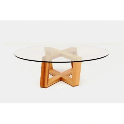 Artless Focal Cross Legs Coffee Table In Ash