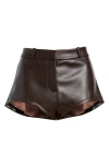 Artless Forever Ellis Faux Leather Shorts In Multi
