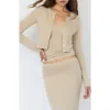 Artless Forever Eloise Crop Cardigan In Neutral