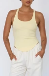 Artless Forever Haze Racerback Tank In Yellow