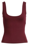Artless Forever Inez Scoop Neck Tank In Red