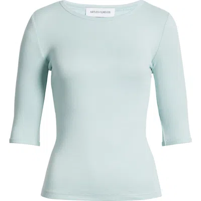 Artless Forever Lee Three-quarter Sleeve Top In Blue