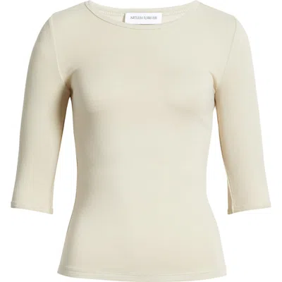 Artless Forever Lee Three-quarter Sleeve Top In White