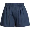 Artless Forever Linen Blend Boxer Shorts In Blue