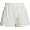 Artless Forever Linen Blend Boxer Shorts In White