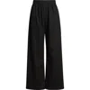 Artless Forever Pull-on Linen & Cotton Wide Leg Pants In Black