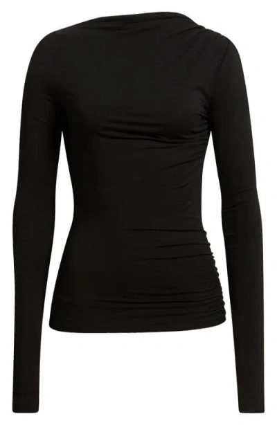 Artless Forever Romy Ruched Open Back Stretch Jersey Top In Multi