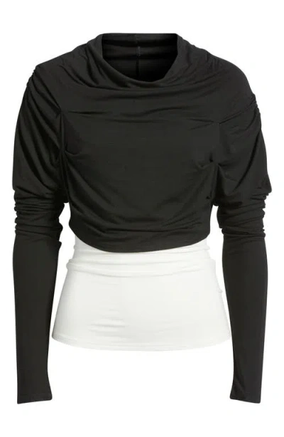 Artless Forever Strata Layered Top In Black