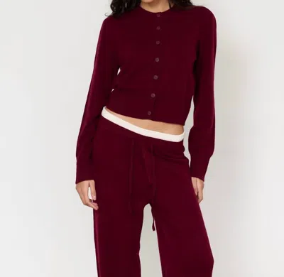 Artless Forever Tove Cashmere Cardigan In Burgundy In Multi