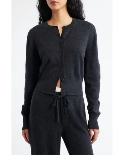 Artless Forever Tove Cashmere Cardigan In Charcoal In Black