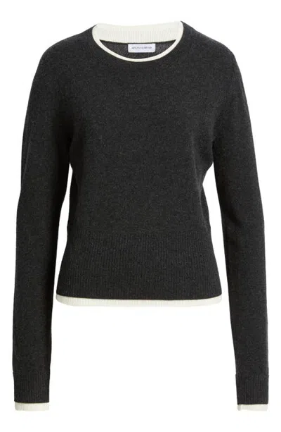 Artless Forever Tove Layered Look Wool & Cashmere Sweater In Gray
