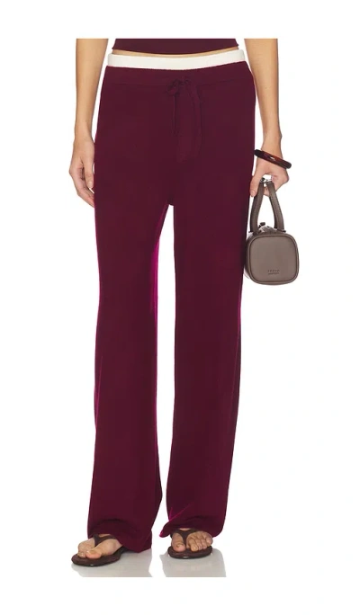 Artless Forever Tove Layered Pant In Burgundy