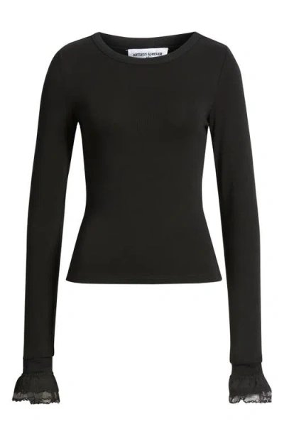 Artless Forever Valentina Bell Sleeve Top In Black