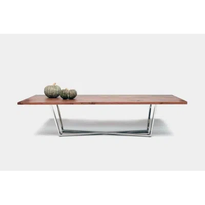 Artless Gax X Dining Table In Polished Stainless Steel