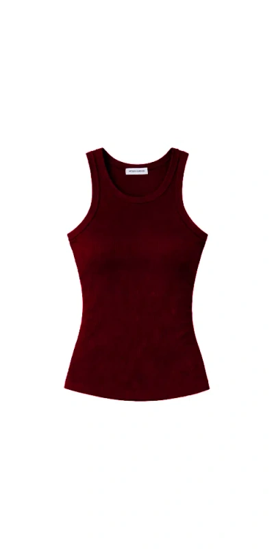 Artless Jude High Neck Tank Top Merlot In Red