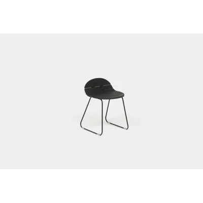 Artless Ligeti Outdoor Patio Bar Stool In Matte Black Powder Coat