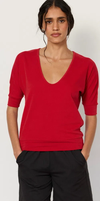 Artless Logan Top Cherry Red
