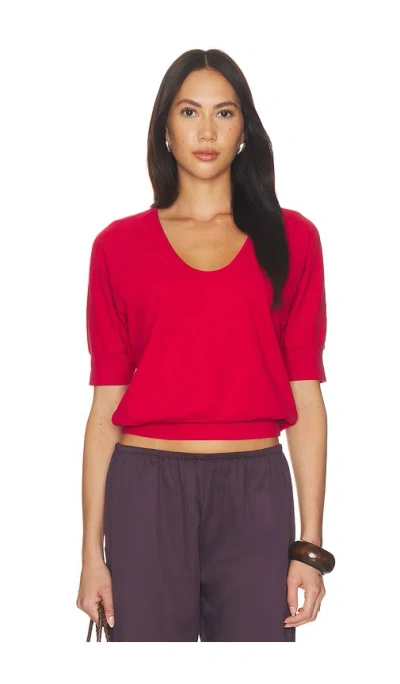 Artless Logan Top In Cherry Red