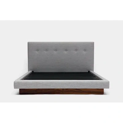 Artless Lrg Tufted Upholstered Low Profile Platform Bed In Ash