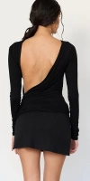 Artless Romy Open Back Top Black In Black