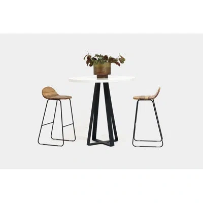 Artless Sea Smoke Counter Pub Table 36x36 In Belgium Black