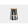 Artless Solid Wood 30" Bar Stool In Oak