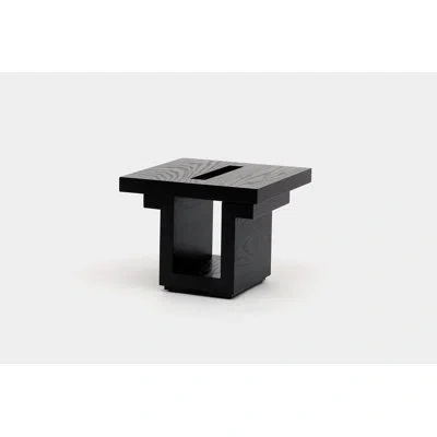 Artless Sq End Table In Black Oak