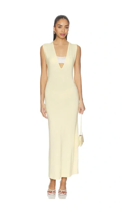 Artless Tate Plunge Midi Dress In Multi