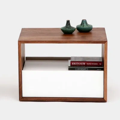 Artless Thn 1 - Drawer Solid Wood Nightstand In White