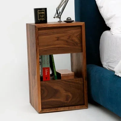 Artless Thn 2 Drawer Nightstand In Walnut
