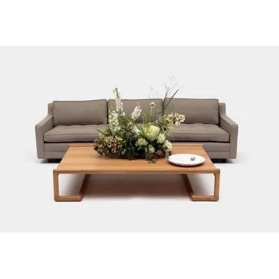 Artless Untitled Solid Wood Sled Coffee Table In White Oak