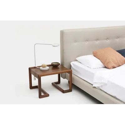 Artless Untitled Solid Wood Sled End Table In Walnut