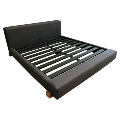 Artless Upholstered Platform Bed In Graphite