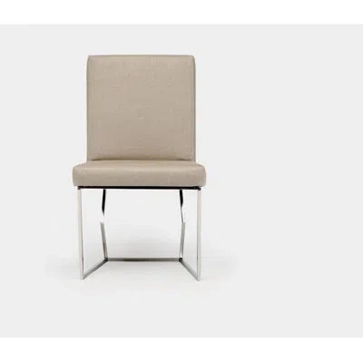 Artless Upholstered Side Chair In Shale Velvet,chrome
