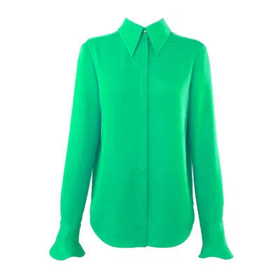 Arto. Women's Be Bright & Excited Cuff Shirt - Green