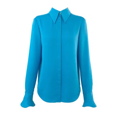 Arto. Women's Blue Be Bright & Excited Cuff Shirt