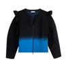 Arto. Women's Pink / Purple Peace At Night Knit Jacket With Detachable Sleeves In Blue