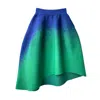 Arto. Women's Blue Unlimited Energy Asymmetrical High Waisted Midi Skirt - Green In Blue