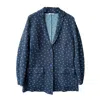 Arto. Women's Blue Yeah! Pixel Floral Knit Blazer In Blue
