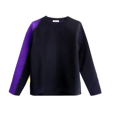 Arto. Women's Dancing Night Knit Ruffles Pullover - Black