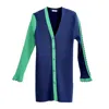 Arto. Women's Lace Trims Contract Summer Ribbed Knit Cardigan-green In Green