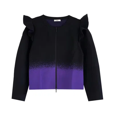 Arto. Women's Pink / Purple Peace At Night Knit Jacket With Detachable Sleeves-purple In Pink/purple