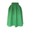 Arto. Women's Polka Dot Green Puffy High Waisted Maxi Skirt In Green