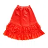 Arto. Women's Yellow / Orange Summer Cotton Textural Smocking Midi Skirt In Yellow/orange